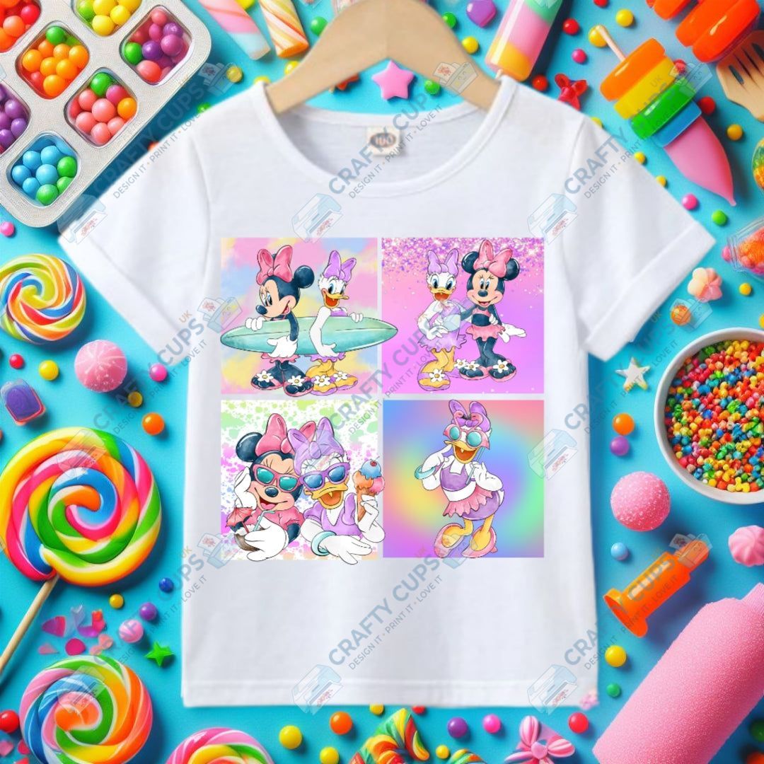 Character Squares DTF Transfers – Fun Character Designs (4"–10")