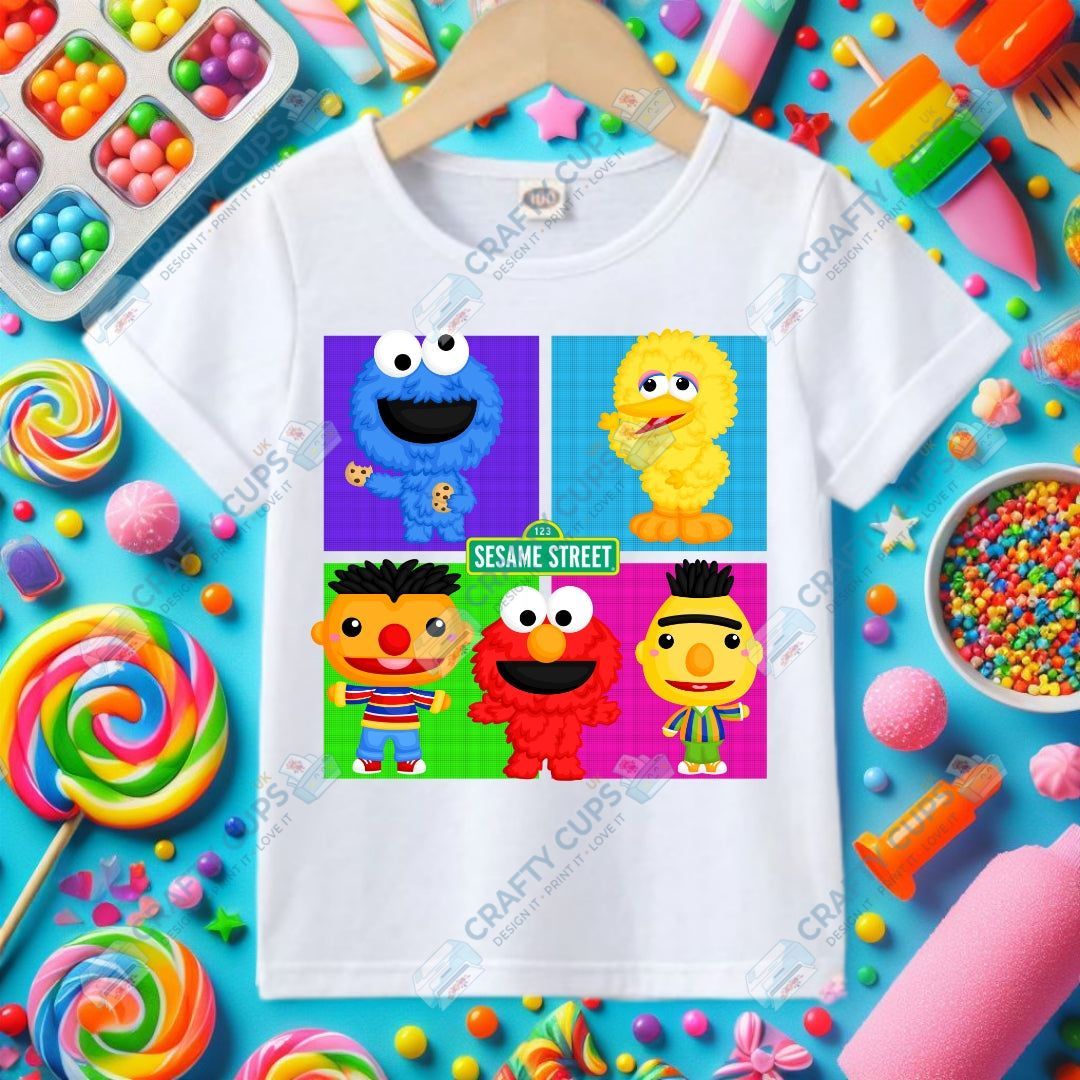 Character Squares DTF Transfers – Fun Character Designs (4"–10")