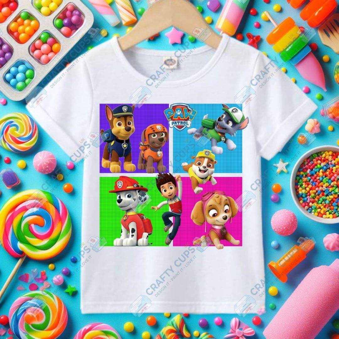 Character Squares DTF Transfers – Fun Character Designs (4"–10")