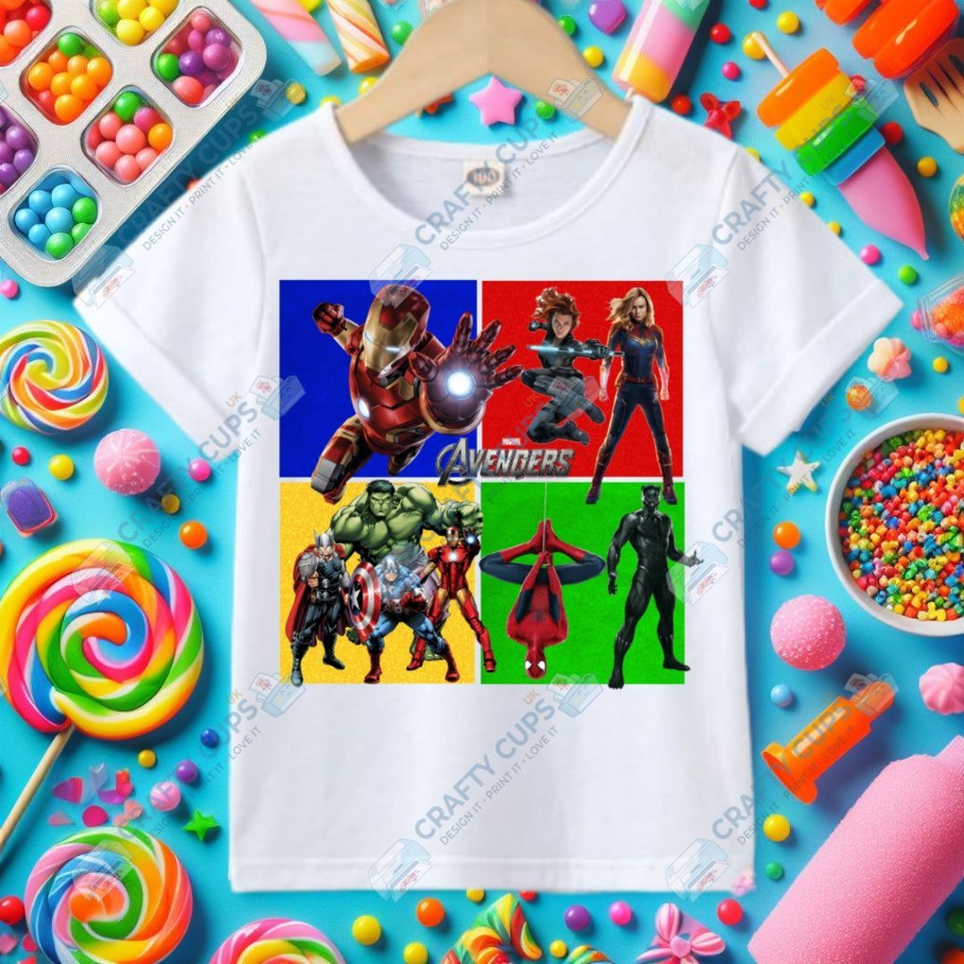 Character Squares DTF Transfers – Fun Character Designs (4"–10")