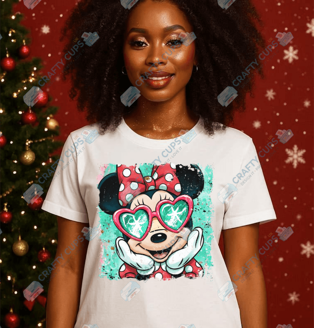 Quirky Christmas DTF Transfers – Festive Friends with Glasses