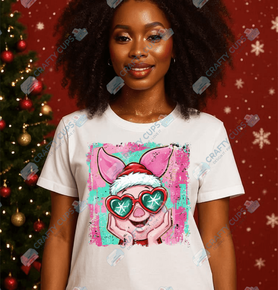 Quirky Christmas DTF Transfers – Festive Friends with Glasses