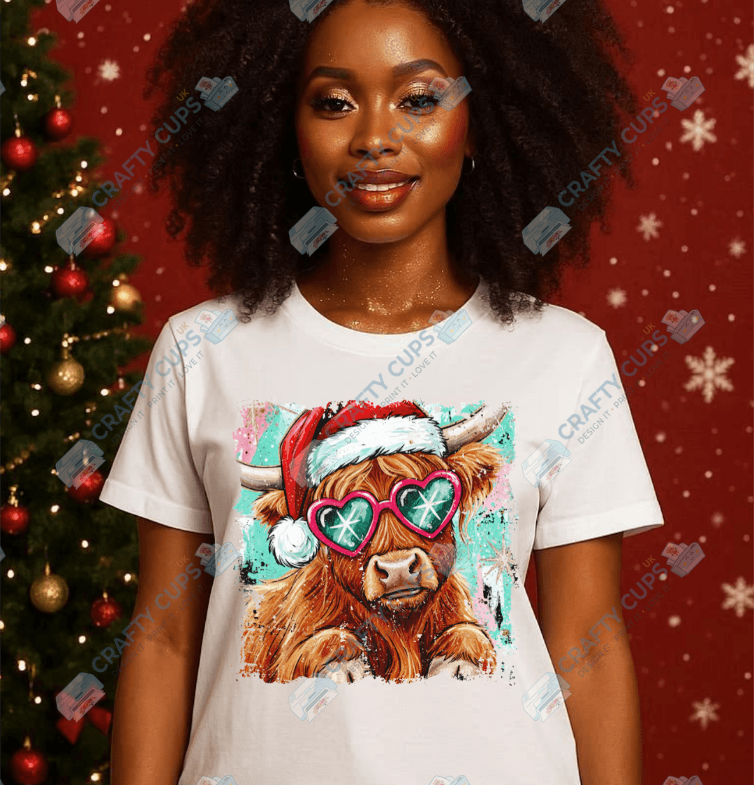 Quirky Christmas DTF Transfers – Festive Friends with Glasses