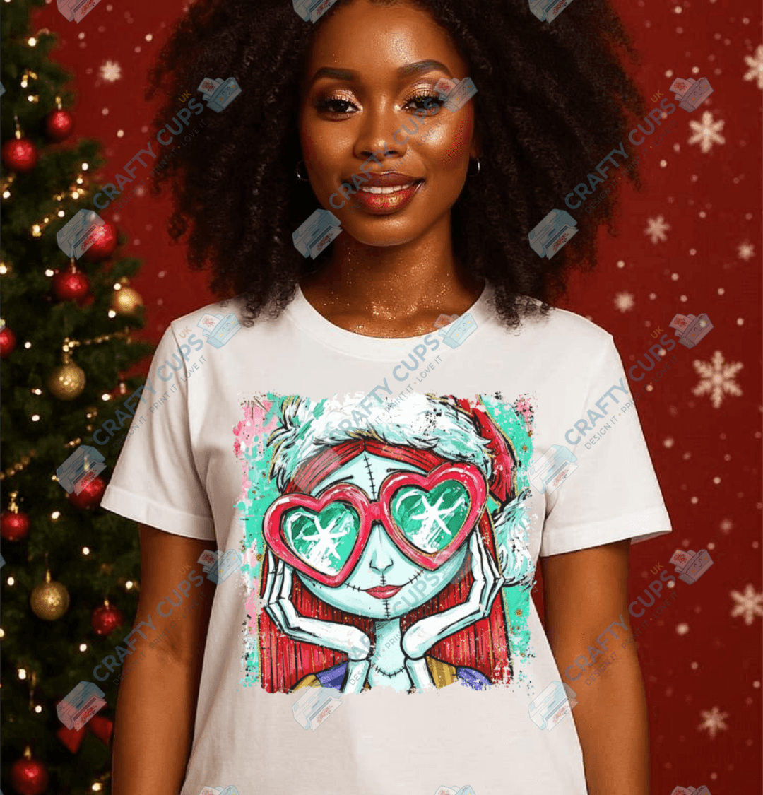 Quirky Christmas DTF Transfers – Festive Friends with Glasses