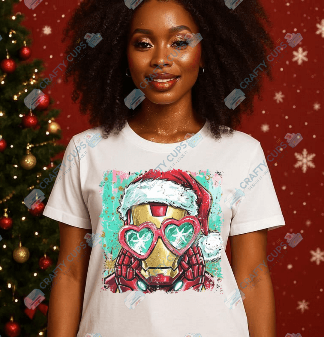 Quirky Christmas DTF Transfers – Festive Friends with Glasses