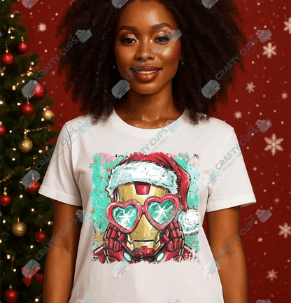 Quirky Christmas DTF Transfers – Festive Friends with Glasses