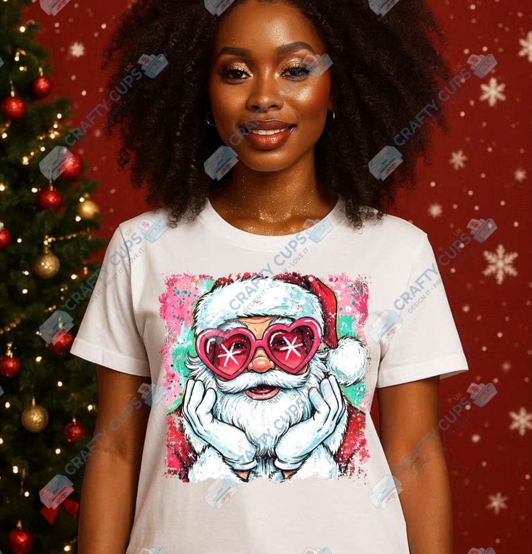 Quirky Christmas DTF Transfers – Festive Friends with Glasses