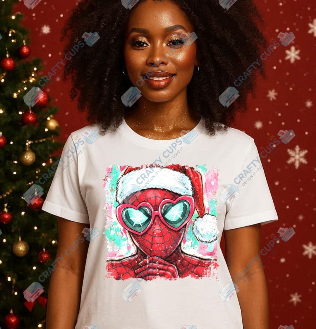 Quirky Christmas DTF Transfers – Festive Friends with Glasses