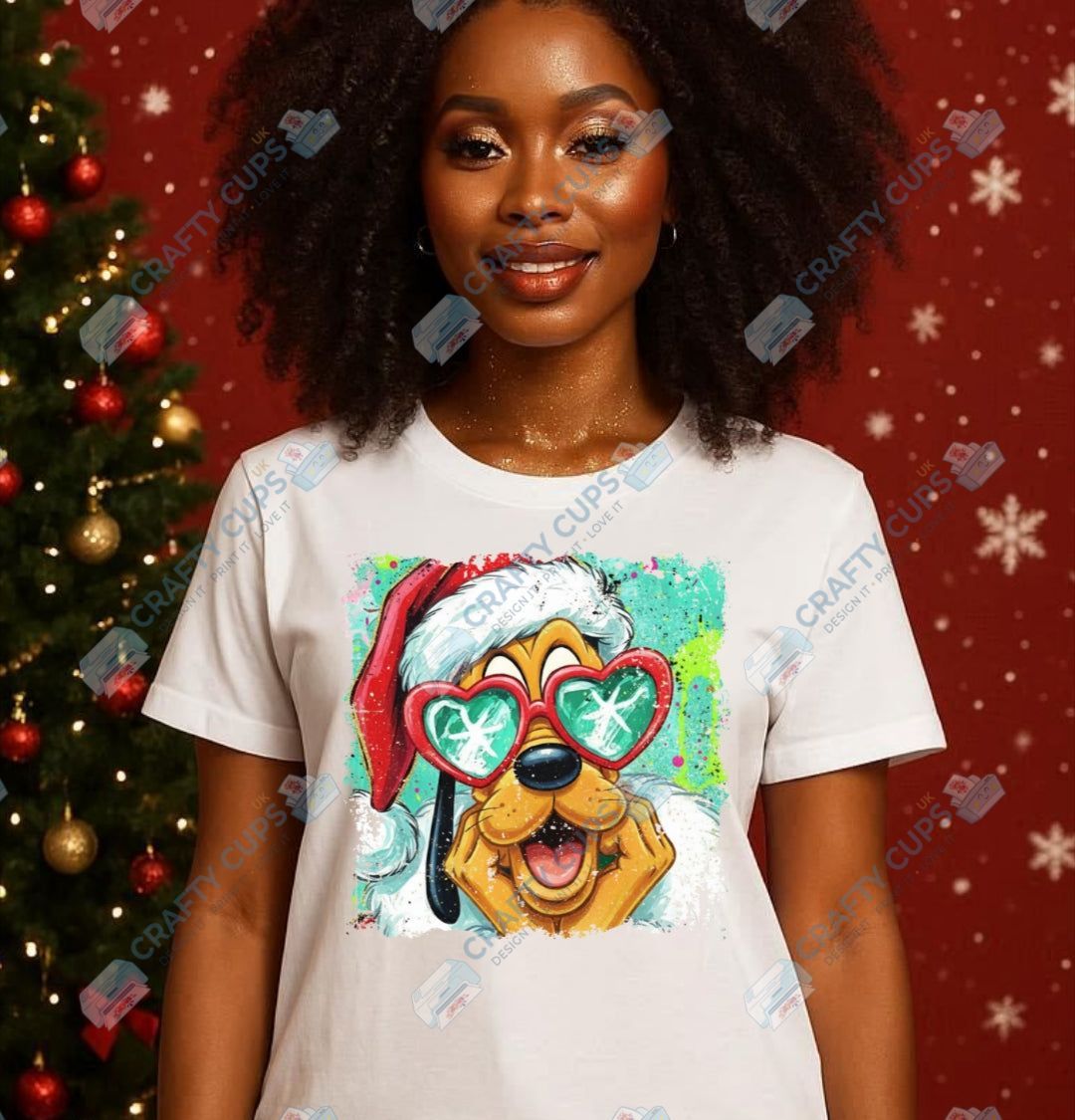 Quirky Christmas DTF Transfers – Festive Friends with Glasses