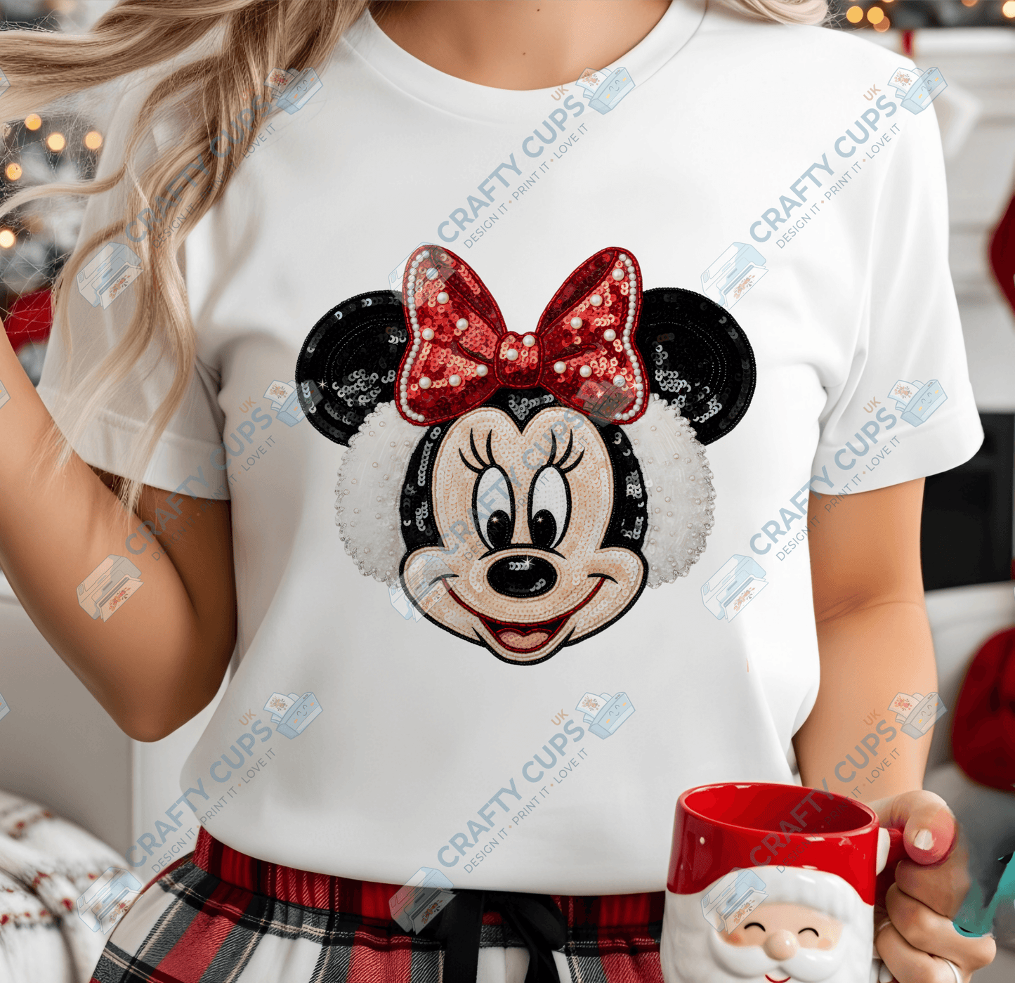 Faux Sequin Christmas DTF Transfers – Various Designs (4"–10")