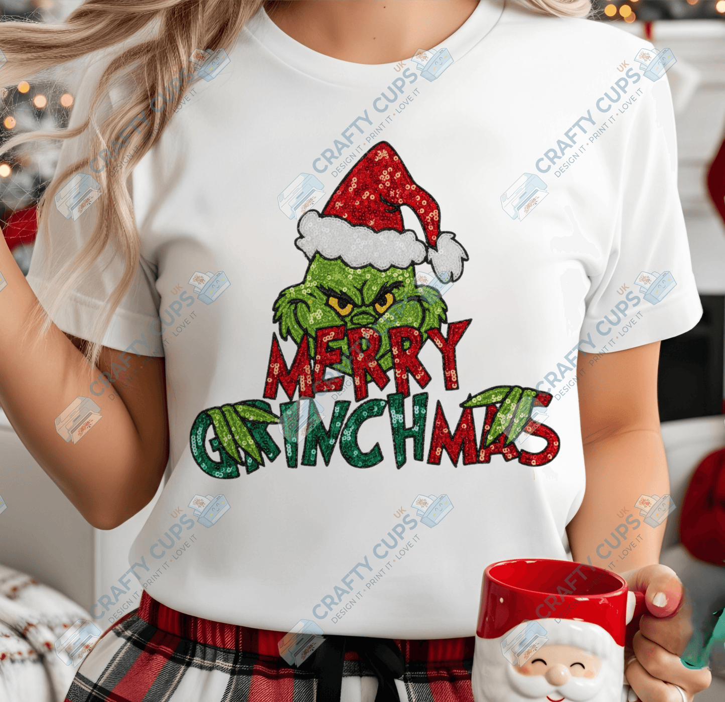 Faux Sequin Christmas DTF Transfers – Various Designs (4"–10")