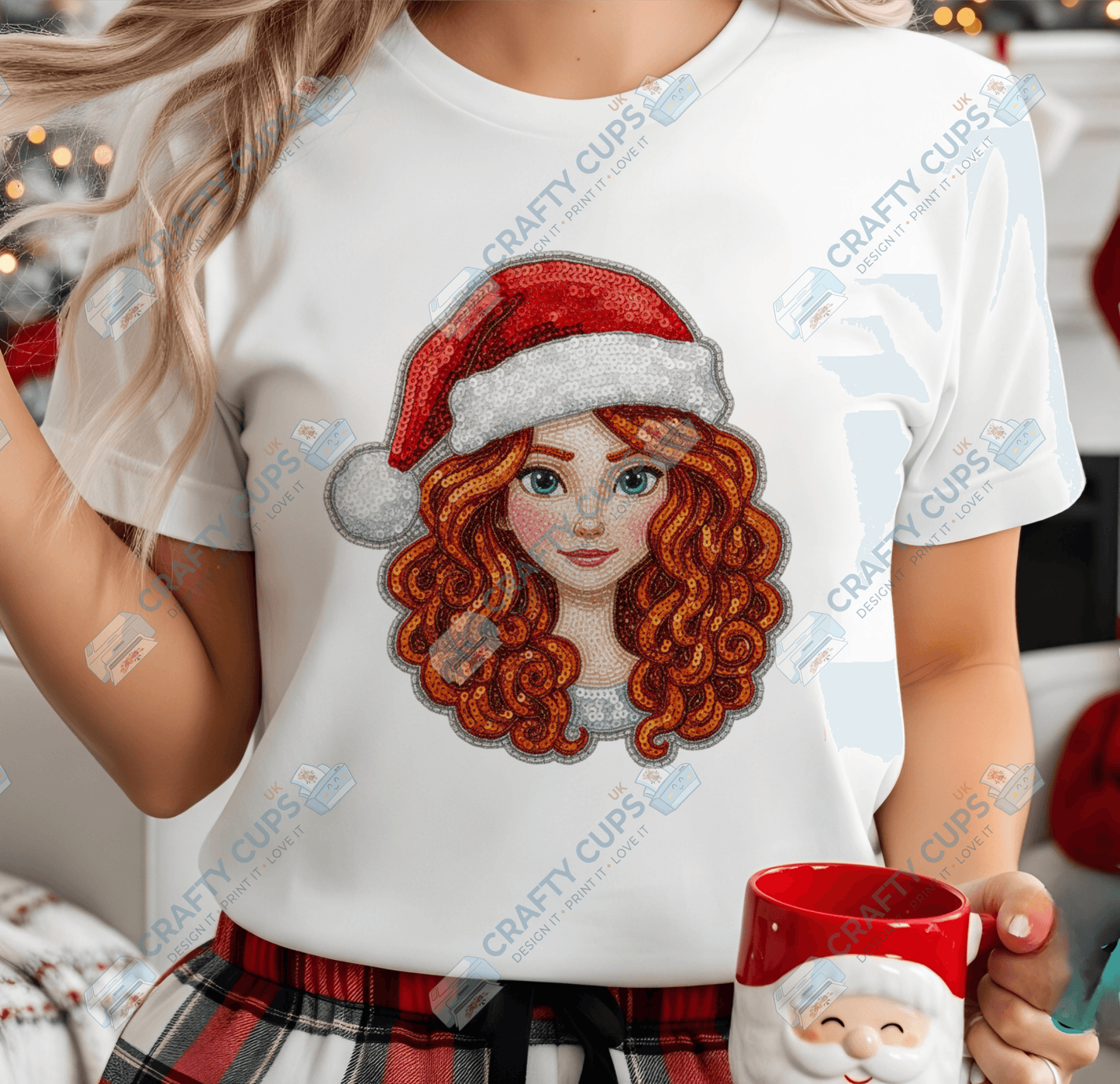 Faux Sequin Christmas DTF Transfers – Various Designs (4"–10")