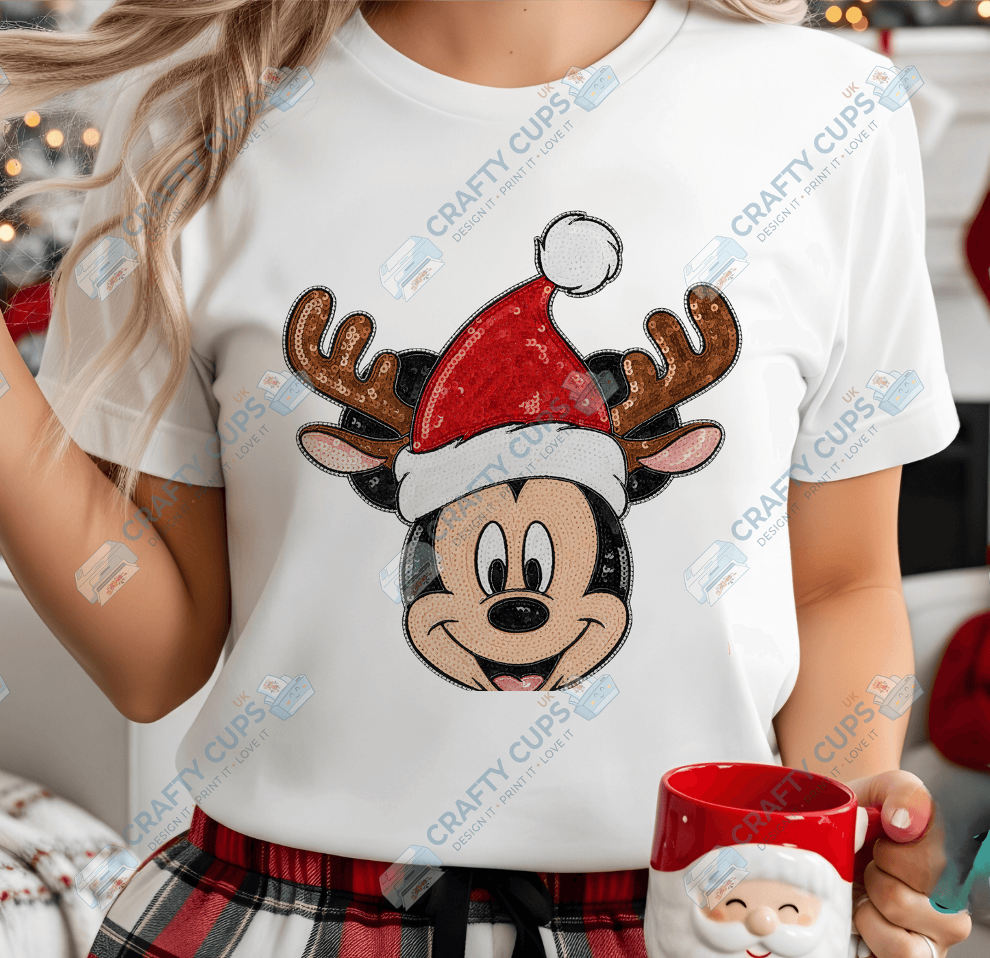 Faux Sequin Christmas DTF Transfers – Various Designs (4"–10")