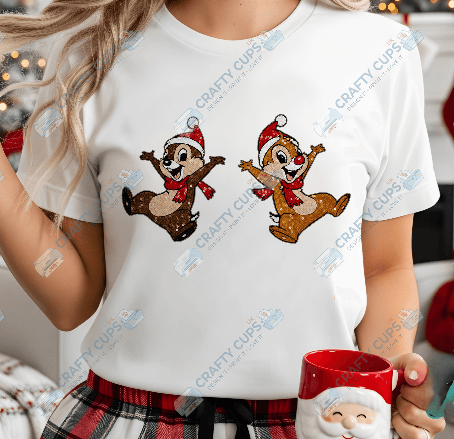 Faux Sequin Christmas DTF Transfers – Various Designs (4"–10")