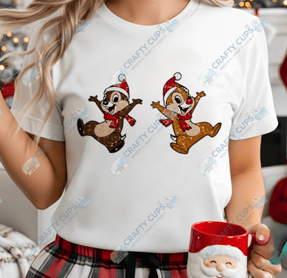 Faux Sequin Christmas DTF Transfers – Various Designs (4"–10")