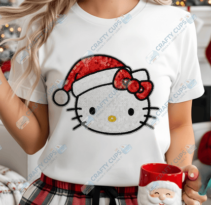 Faux Sequin Christmas DTF Transfers – Various Designs (4"–10")