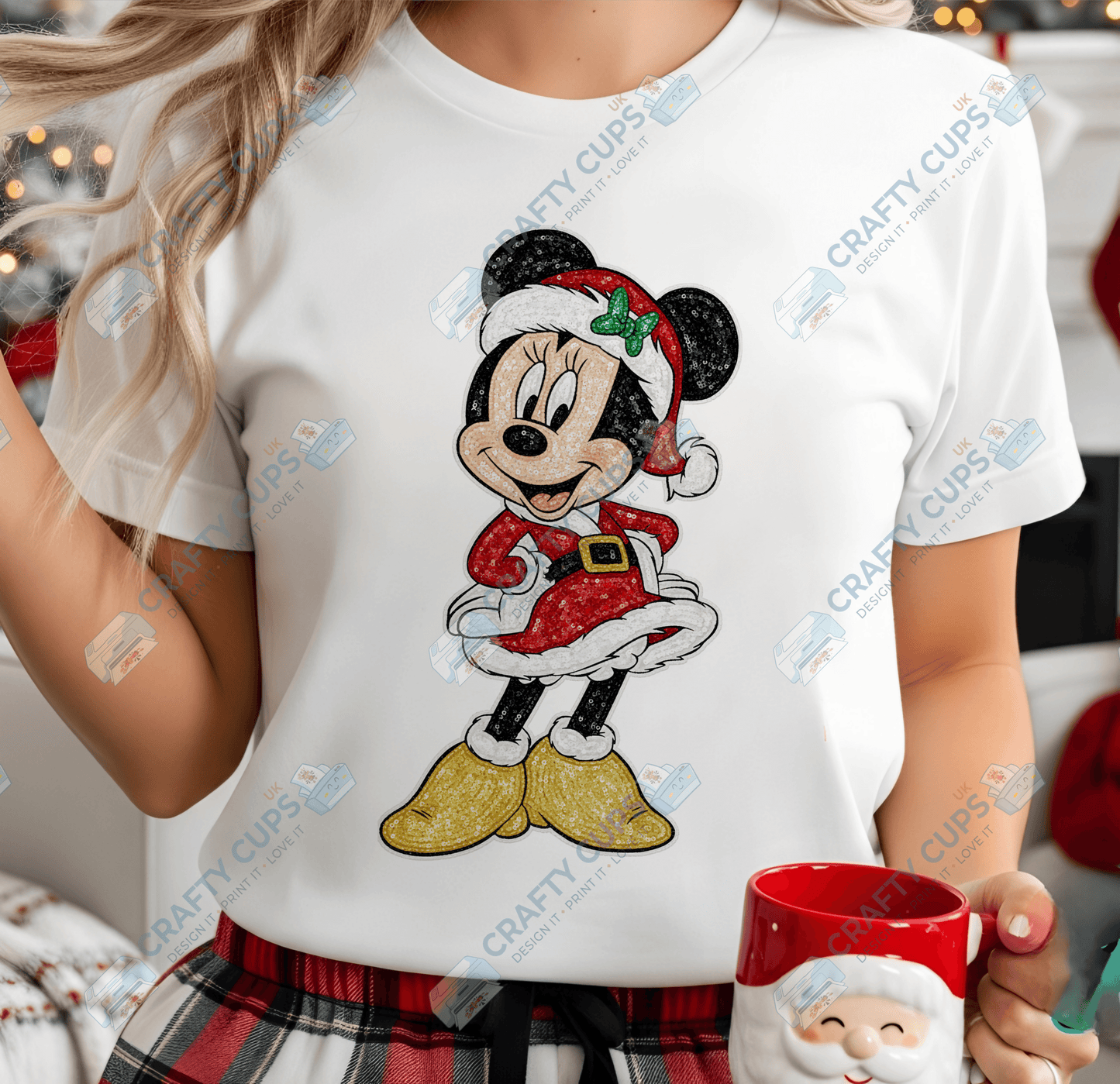 Faux Sequin Christmas DTF Transfers – Various Designs (4"–10")