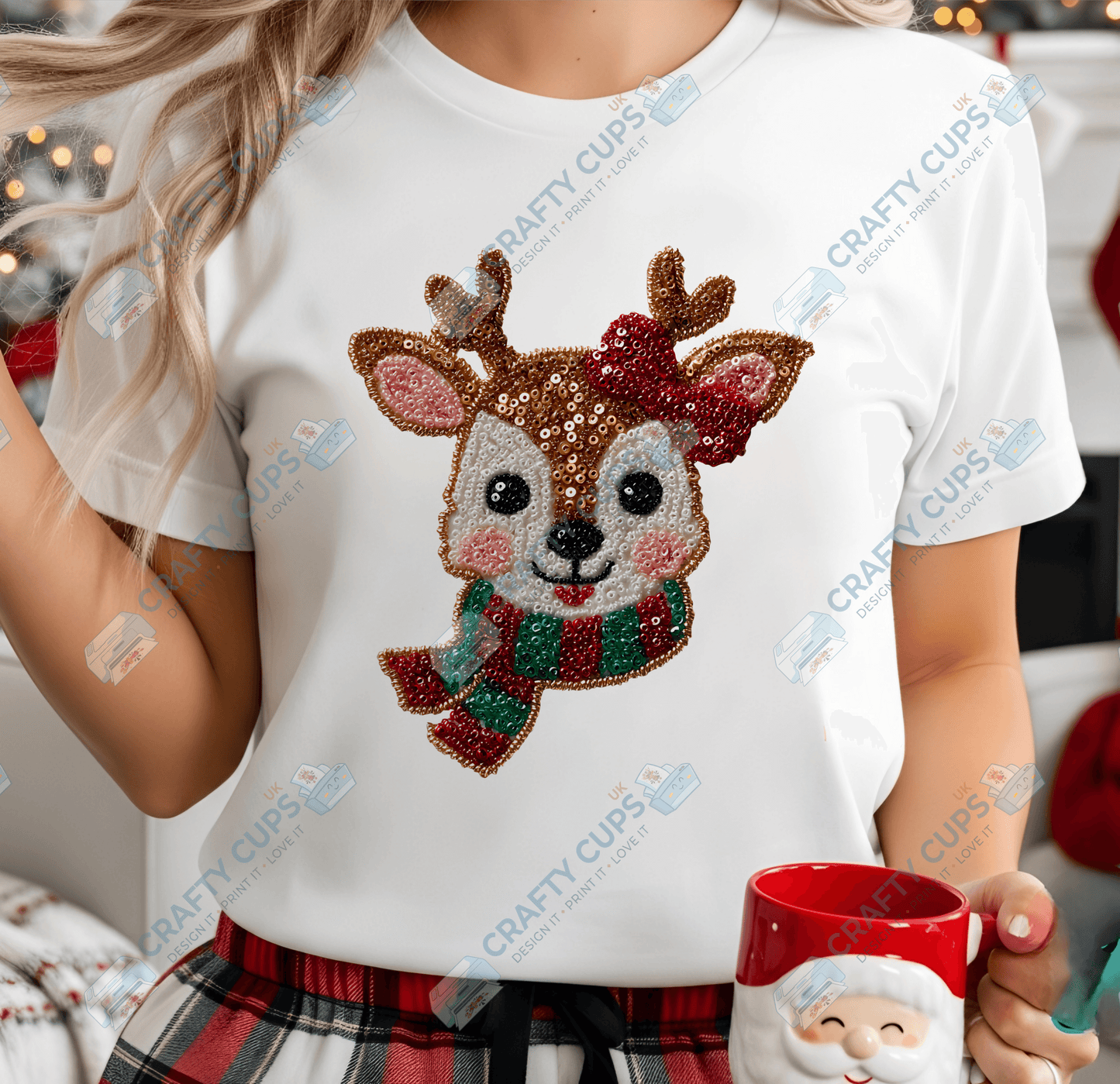 Faux Sequin Christmas DTF Transfers – Various Designs (4"–10")