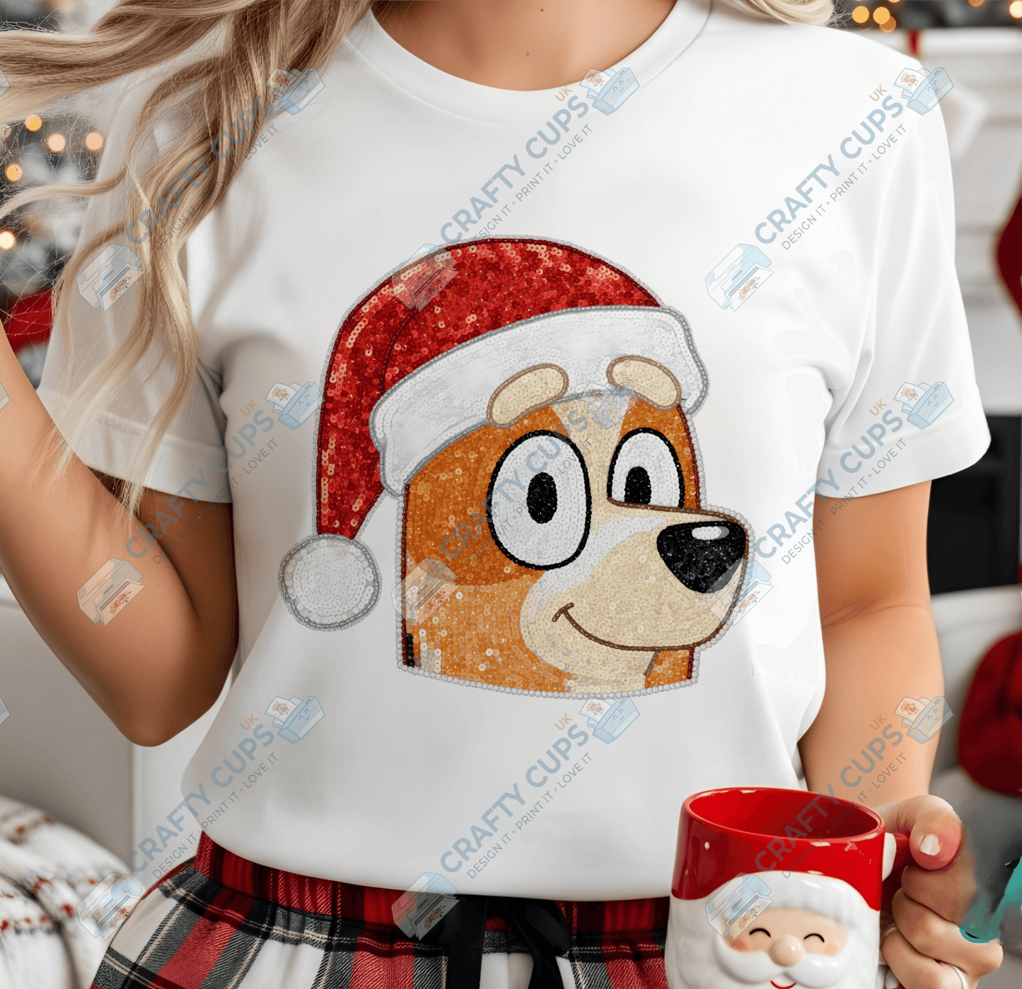 Faux Sequin Christmas DTF Transfers – Various Designs (4"–10")