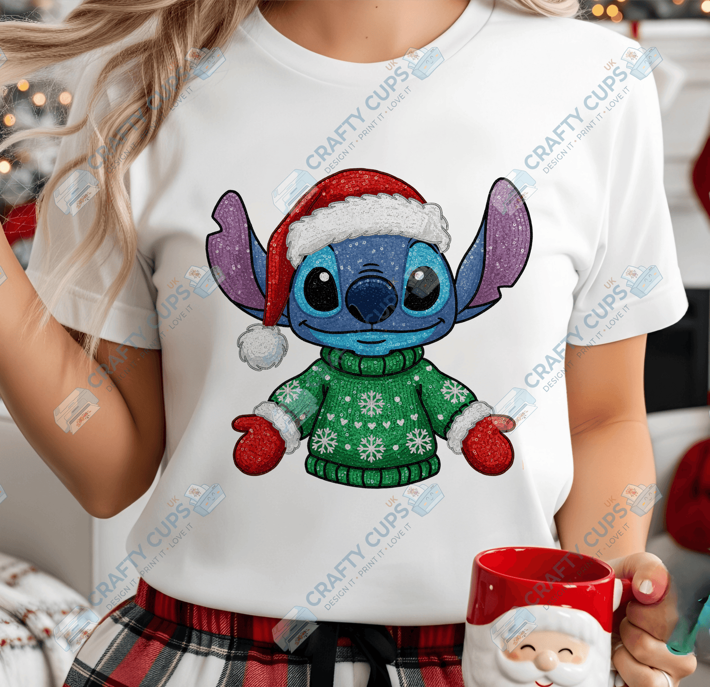 Faux Sequin Christmas DTF Transfers – Various Designs (4"–10")