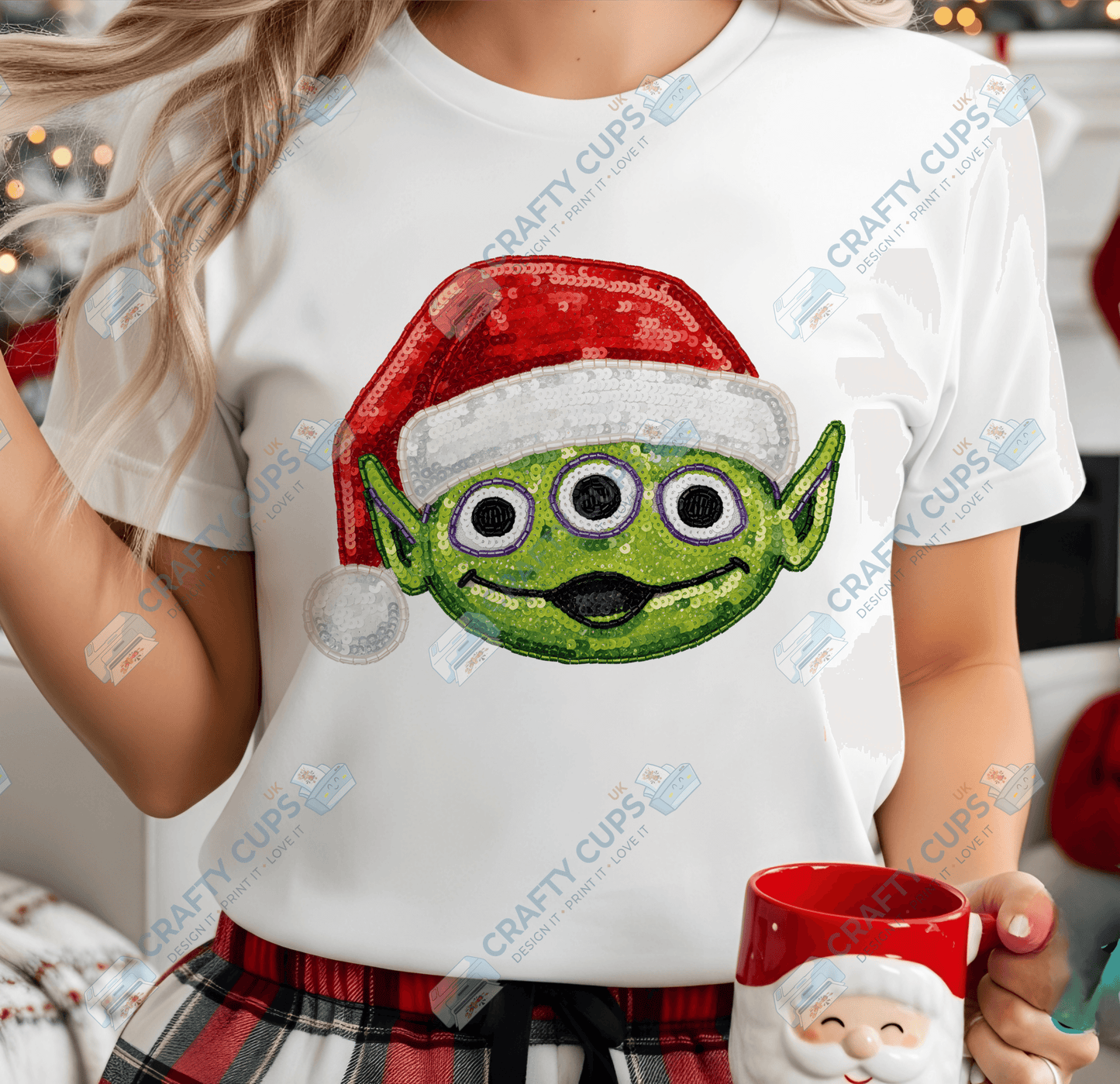 Faux Sequin Christmas DTF Transfers – Various Designs (4"–10")