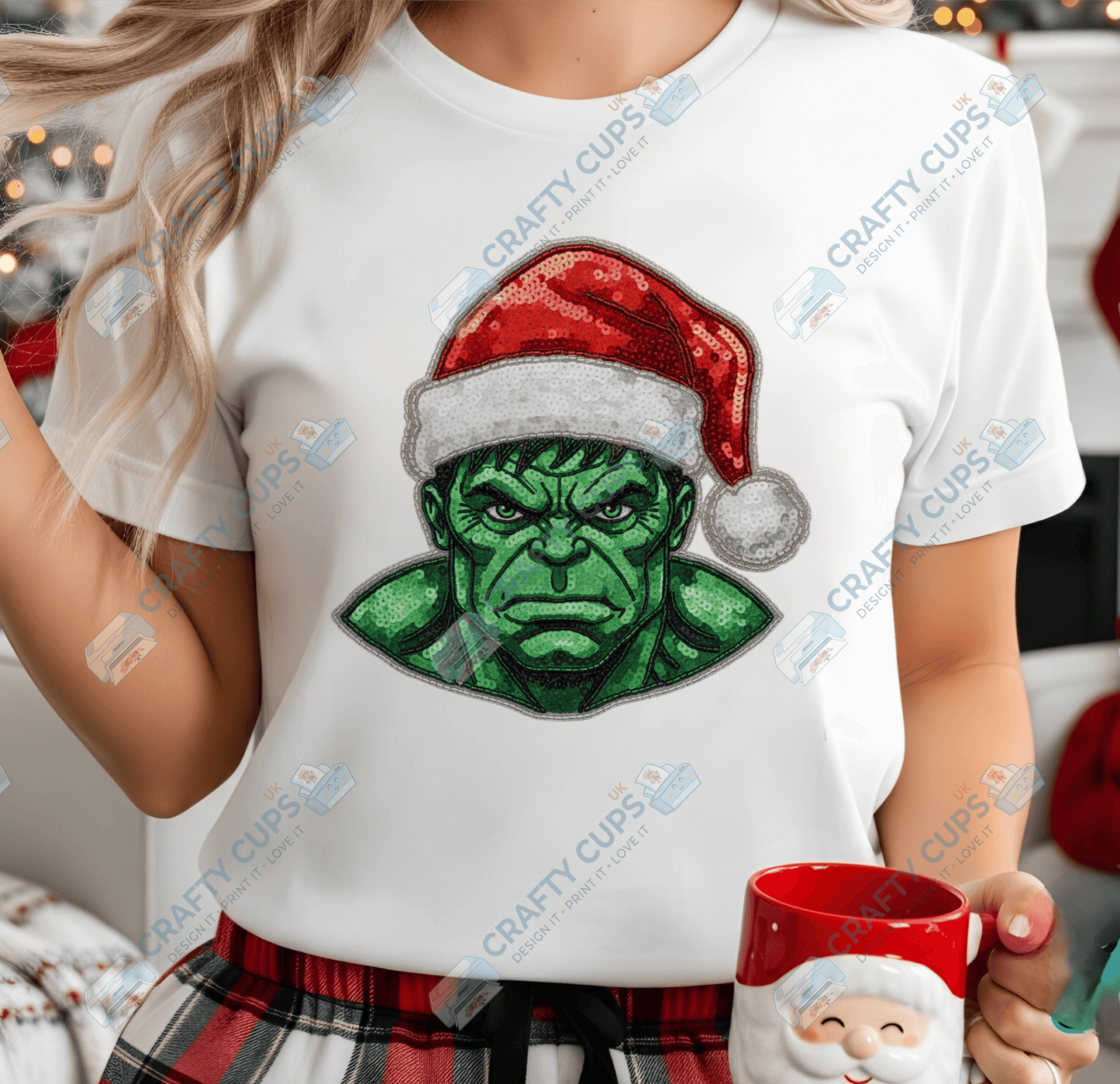 Faux Sequin Christmas DTF Transfers – Various Designs (4"–10")