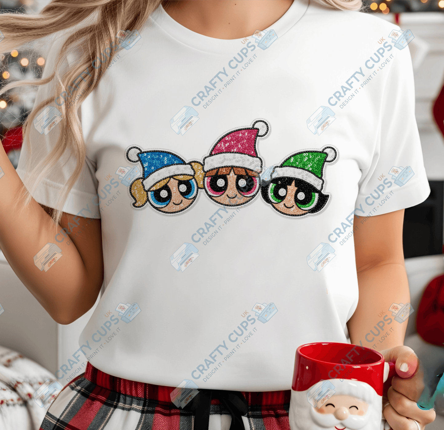 Faux Sequin Christmas DTF Transfers – Various Designs (4"–10")