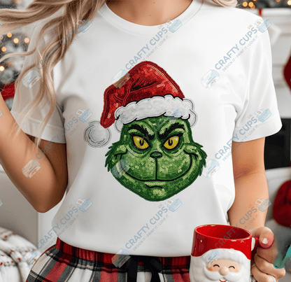 Faux Sequin Christmas DTF Transfers – Various Designs (4"–10")