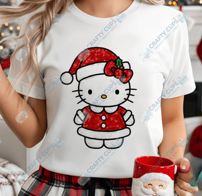 Faux Sequin Christmas DTF Transfers – Various Designs (4"–10")