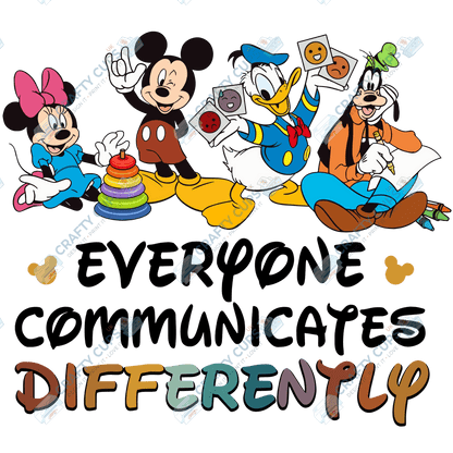 Cartoon Autism Awareness DTF Transfers – Colorful Puzzle Piece Prints for Shirts, Hoodies & Gifts