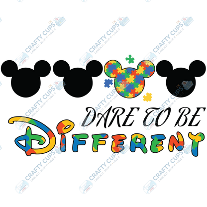 Cartoon Autism Awareness DTF Transfers – Colorful Puzzle Piece Prints for Shirts, Hoodies & Gifts