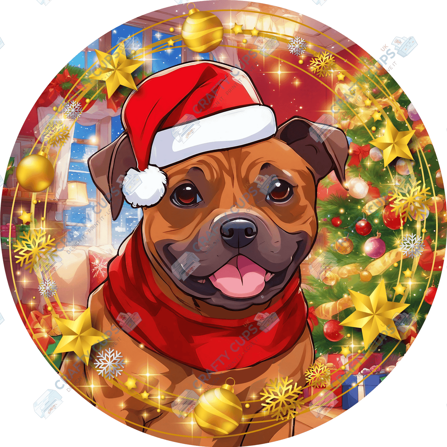 Christmas Dog Breeds DTF Transfer – Exclusive Secret Sub Design | Various Sizes – Crafty Cups UK