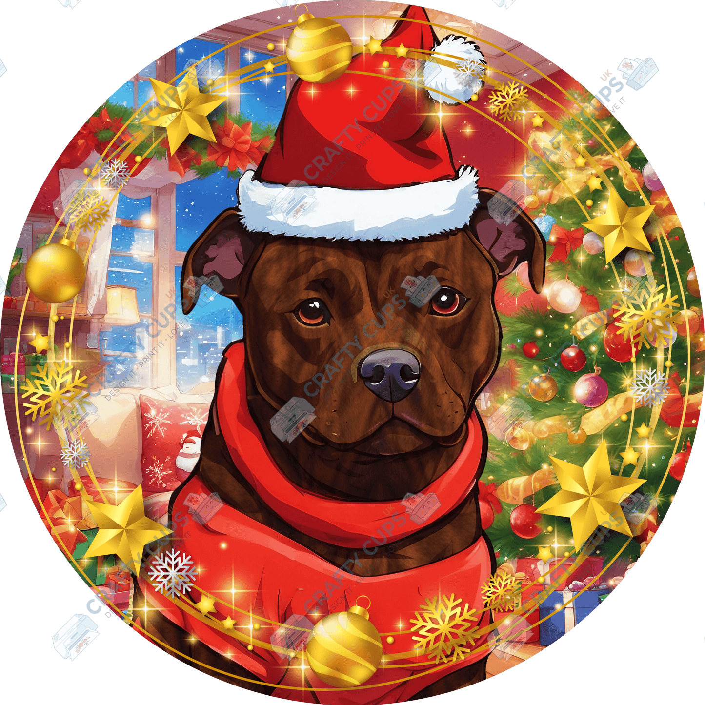 Christmas Dog Breeds DTF Transfer – Exclusive Secret Sub Design | Various Sizes – Crafty Cups UK