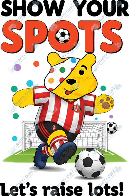 Children in Need Football DTF Transfers – Pudsey Bear Designs (4"–10")