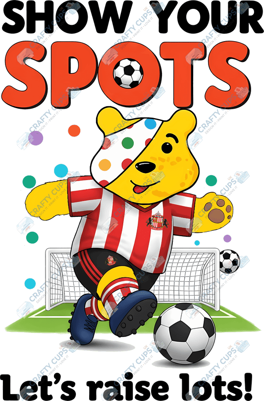Children in Need Football DTF Transfers – Pudsey Bear Designs (4"–10")