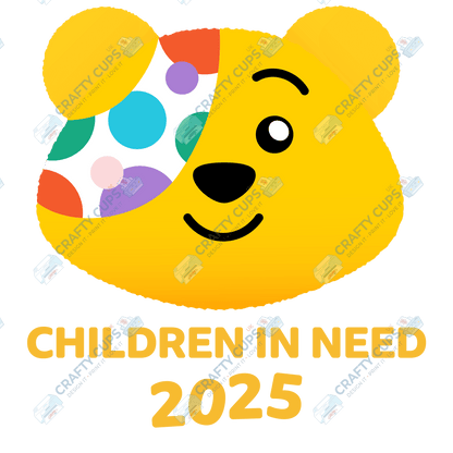 Children in Need DTF Transfer – Pudsey Bear Design (Series Two), Various Sizes & Designs