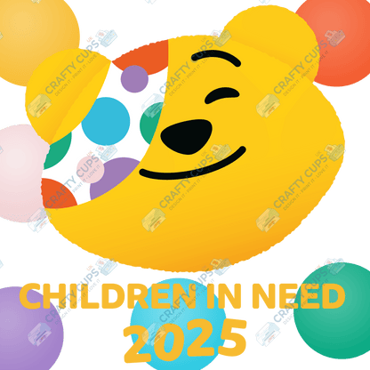 Children in Need DTF Transfer – Pudsey Bear Design (Series Two), Various Sizes & Designs