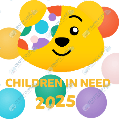Children in Need DTF Transfer – Pudsey Bear Design (Series Two), Various Sizes & Designs
