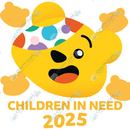 Children in Need DTF Transfer – Pudsey Bear Design (Series Two), Various Sizes & Designs