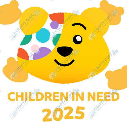 Children in Need DTF Transfer – Pudsey Bear Design (Series Two), Various Sizes & Designs