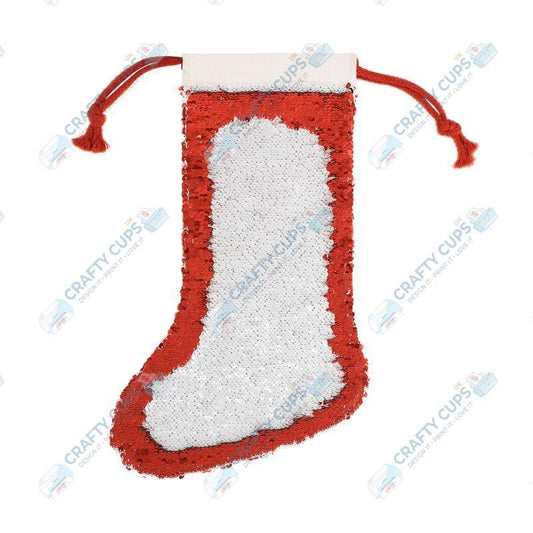 Sublimation Blank Sequin Christmas Stocking  (40 x 26 cm)