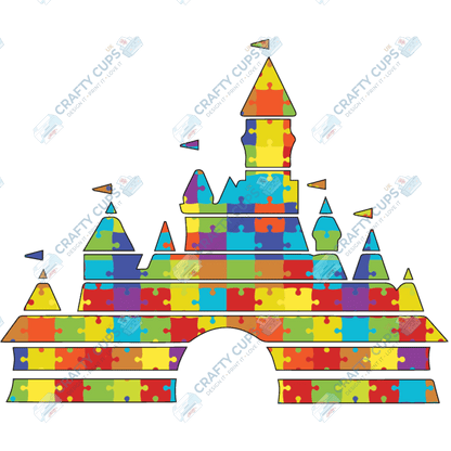 Cartoon Autism Awareness DTF Transfers – Colorful Puzzle Piece Prints for Shirts, Hoodies & Gifts