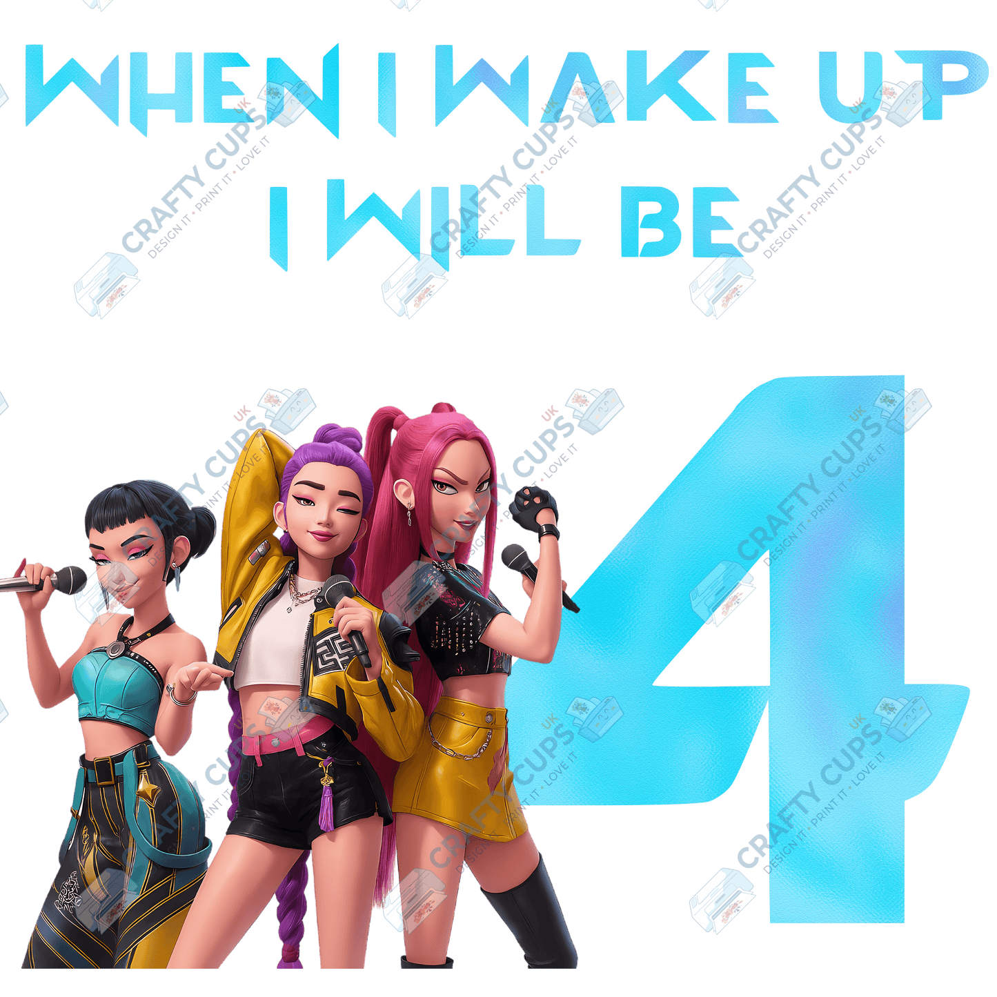 Demon Hunters Birthday Age DTF Transfer – Various Designs & Sizes, Heat Press Ready