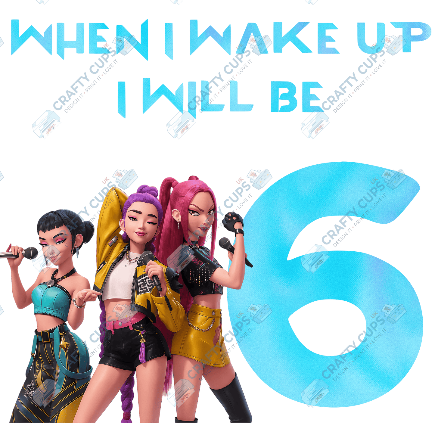 Demon Hunters Birthday Age DTF Transfer – Various Designs & Sizes, Heat Press Ready