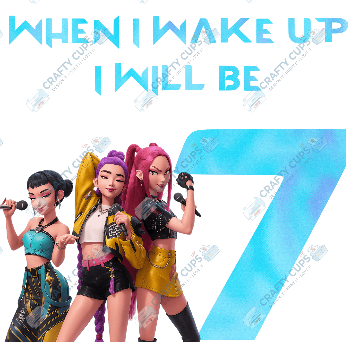 Demon Hunters Birthday Age DTF Transfer – Various Designs & Sizes, Heat Press Ready