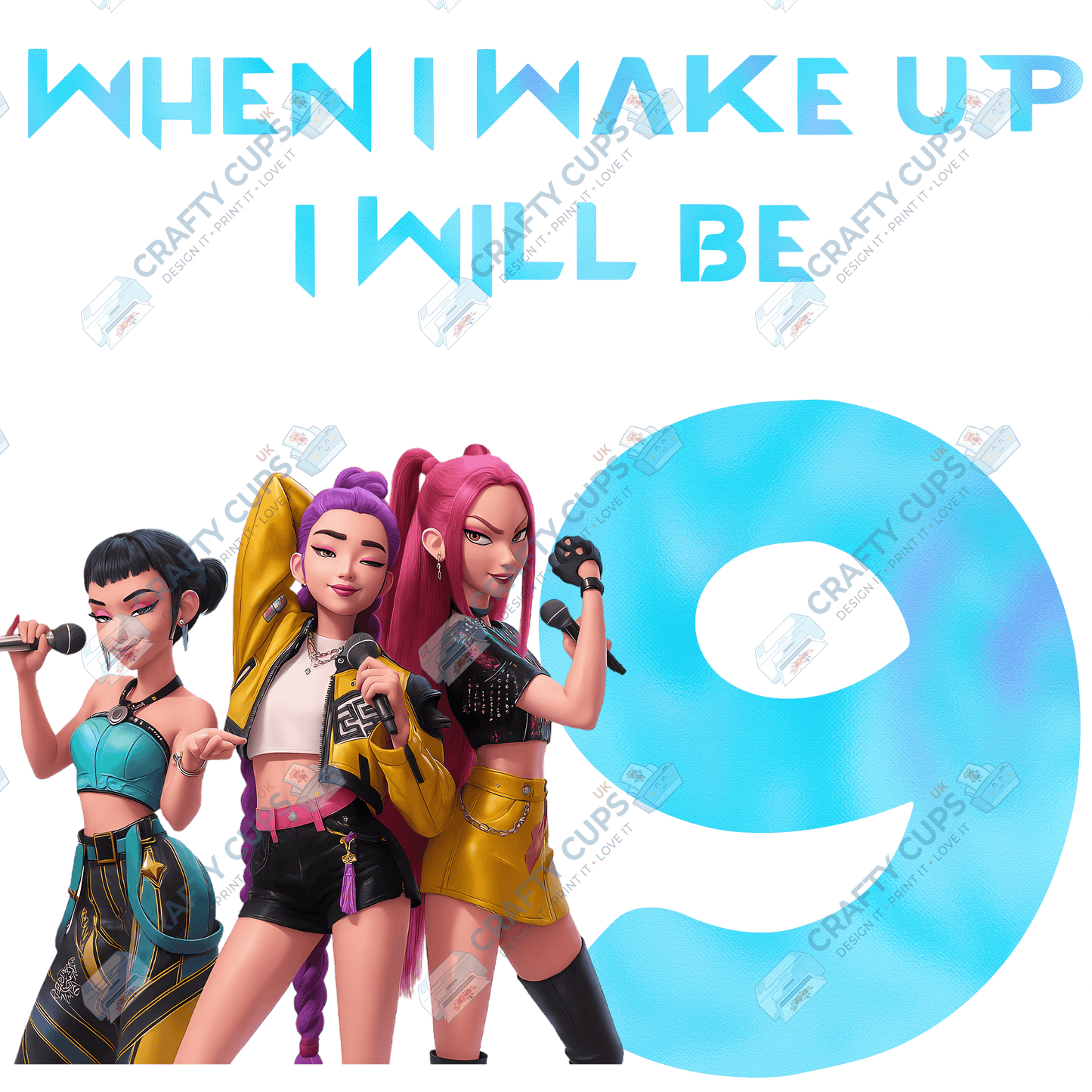 Demon Hunters Birthday Age DTF Transfer – Various Designs & Sizes, Heat Press Ready