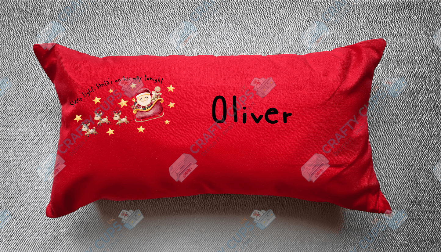 Christmas Cushion Cover 8-Inch DTF Print Only – Optional Personalised Name (Extra Cost)