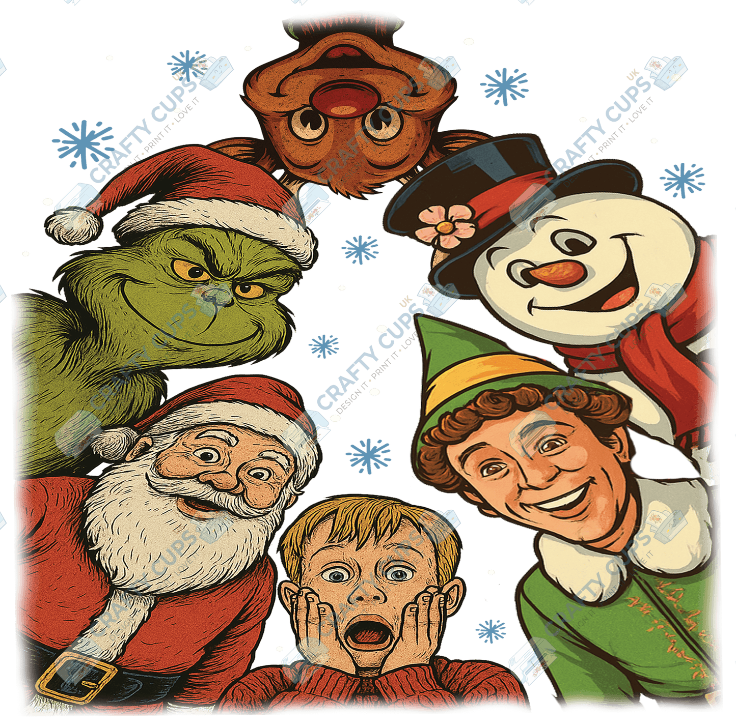 10-Inch Christmas DTF Transfers UK – Ready-to-Press Festive Heat Transfers for Clothing & Gifts