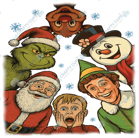 10-Inch Christmas DTF Transfers UK – Ready-to-Press Festive Heat Transfers for Clothing & Gifts