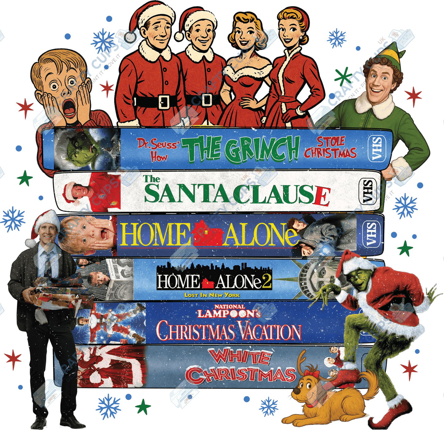 10-Inch Christmas DTF Transfers UK – Ready-to-Press Festive Heat Transfers for Clothing & Gifts